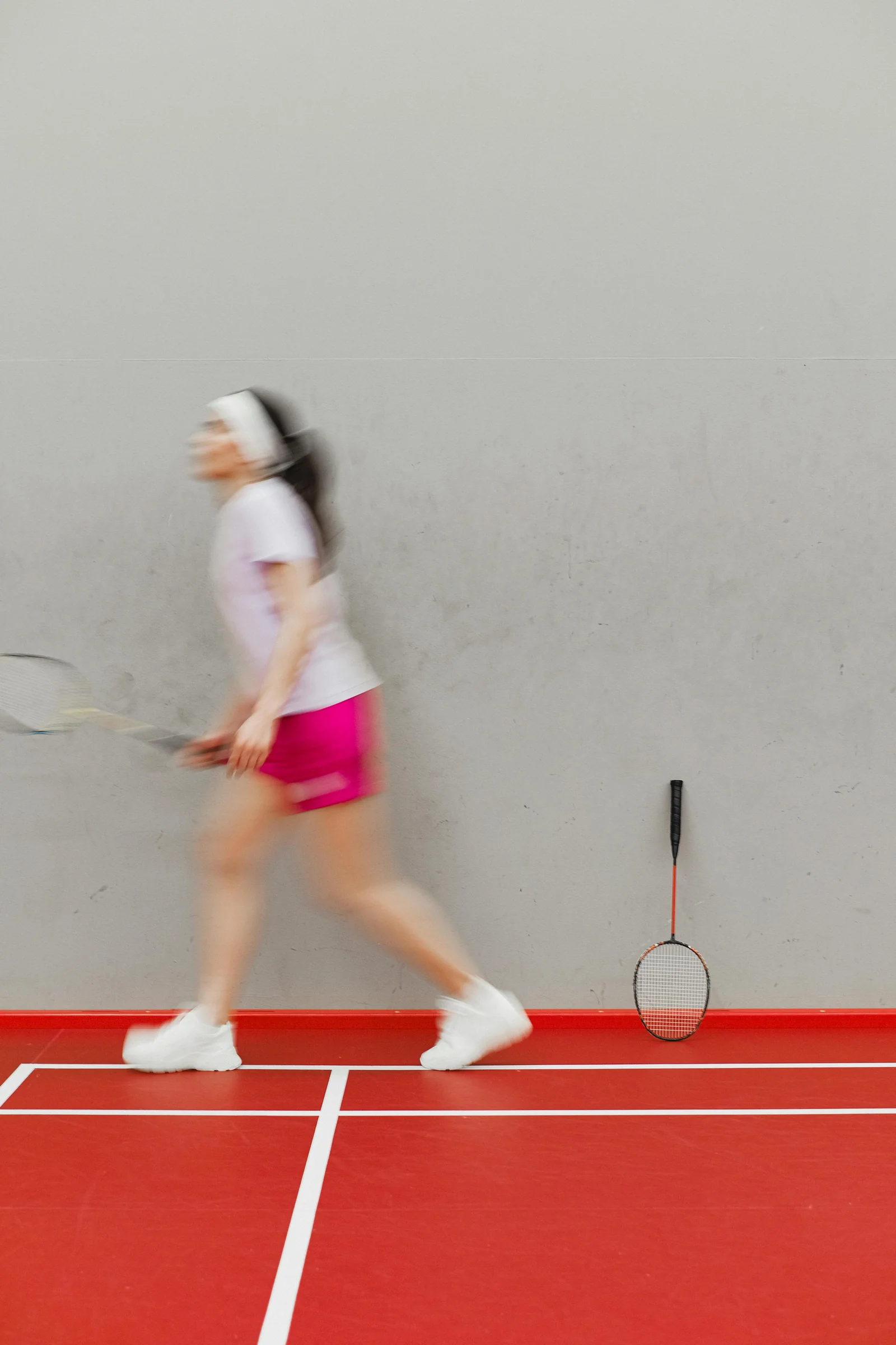 Badminton match at Super 1000 tournament